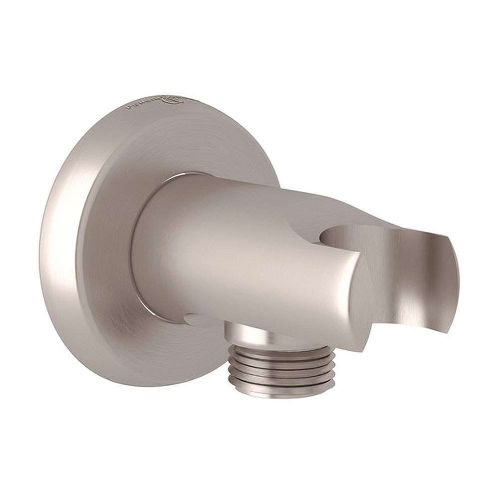 Handshower Wall Outlet with Handshower Holder in Satin Nickel