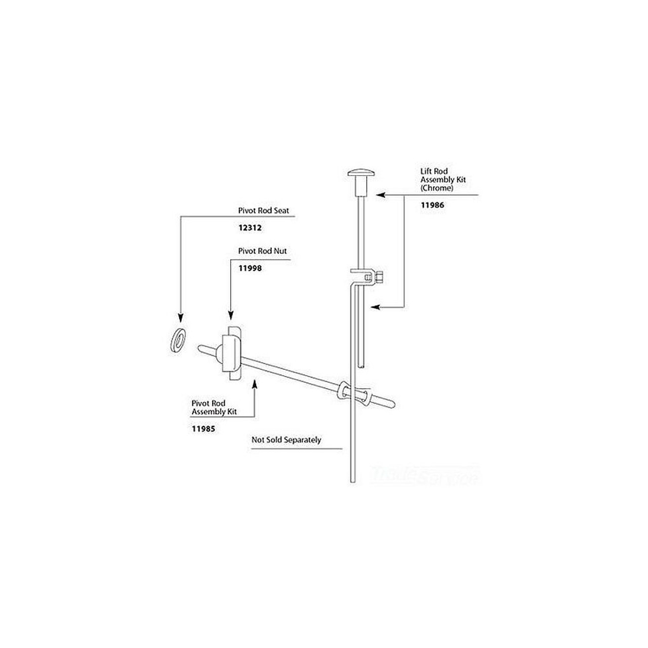 Moen 11985 Pivot Rod Assembly
