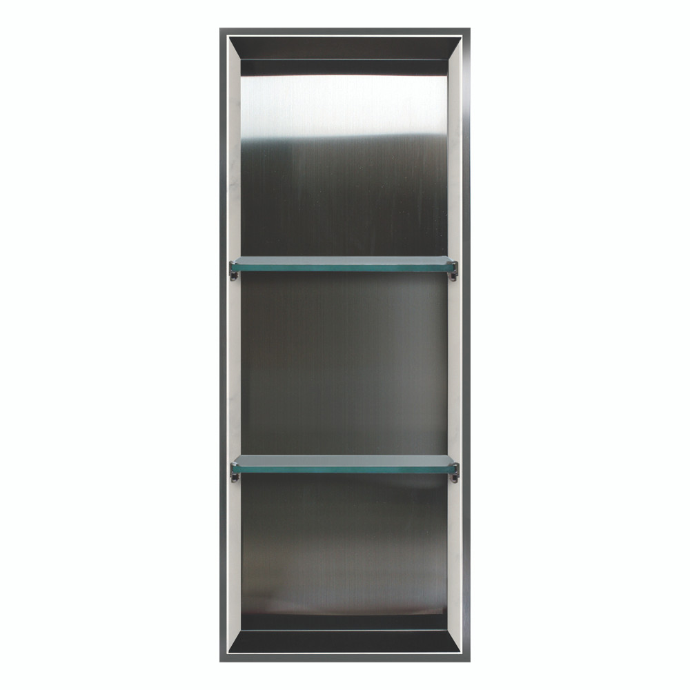 34.5-in Storage Pod, In Stainless Steel/White Venito