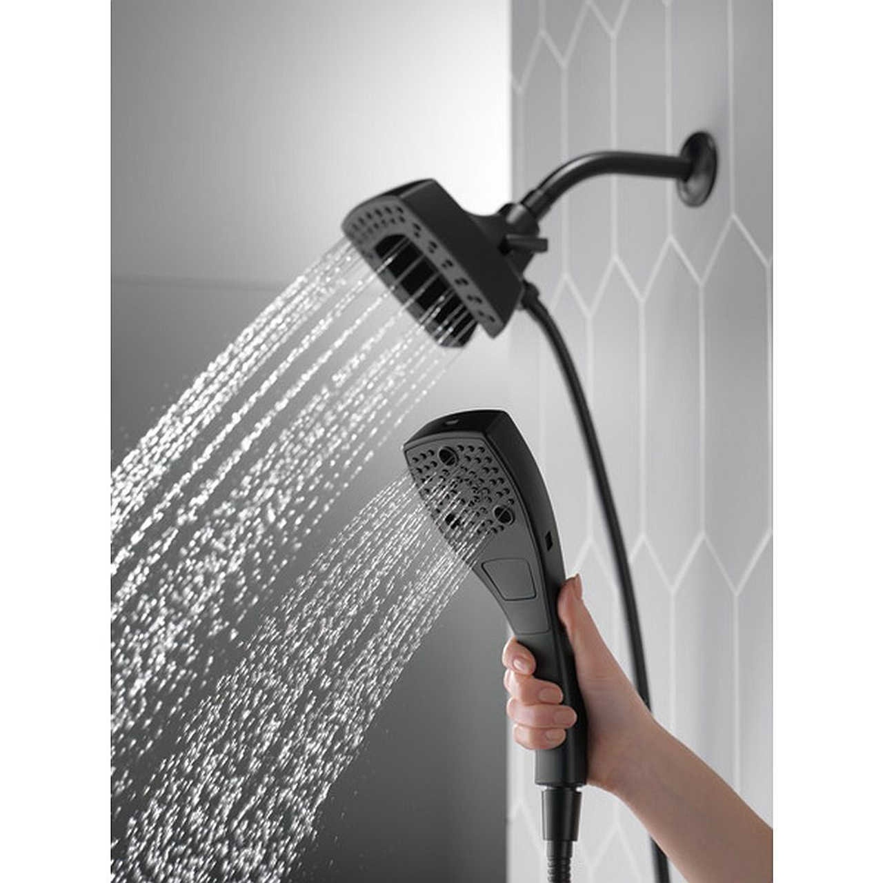 1.75 GPM 5-Setting Two-in-One Shower in Matte Black