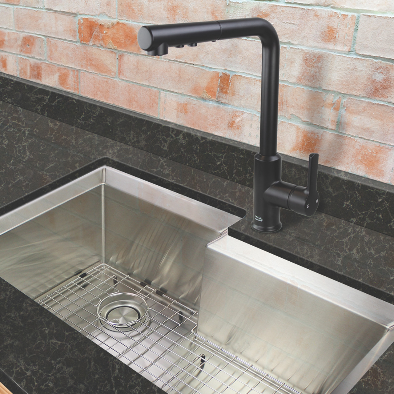 Transolid T3630-MB Sloane Pull-Down Kitchen Faucet, Matte Black