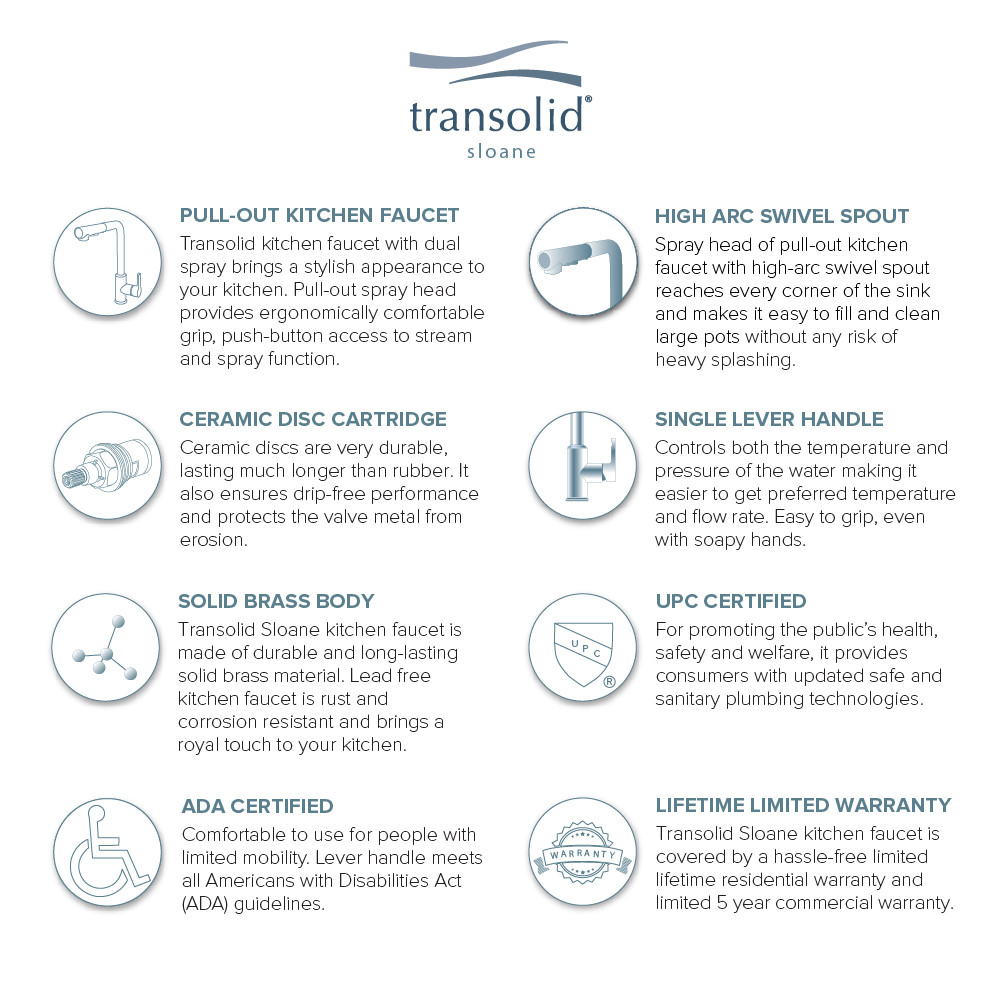 T3630-MB Sloane Pull-Down Kitchen Faucet, Matte Black