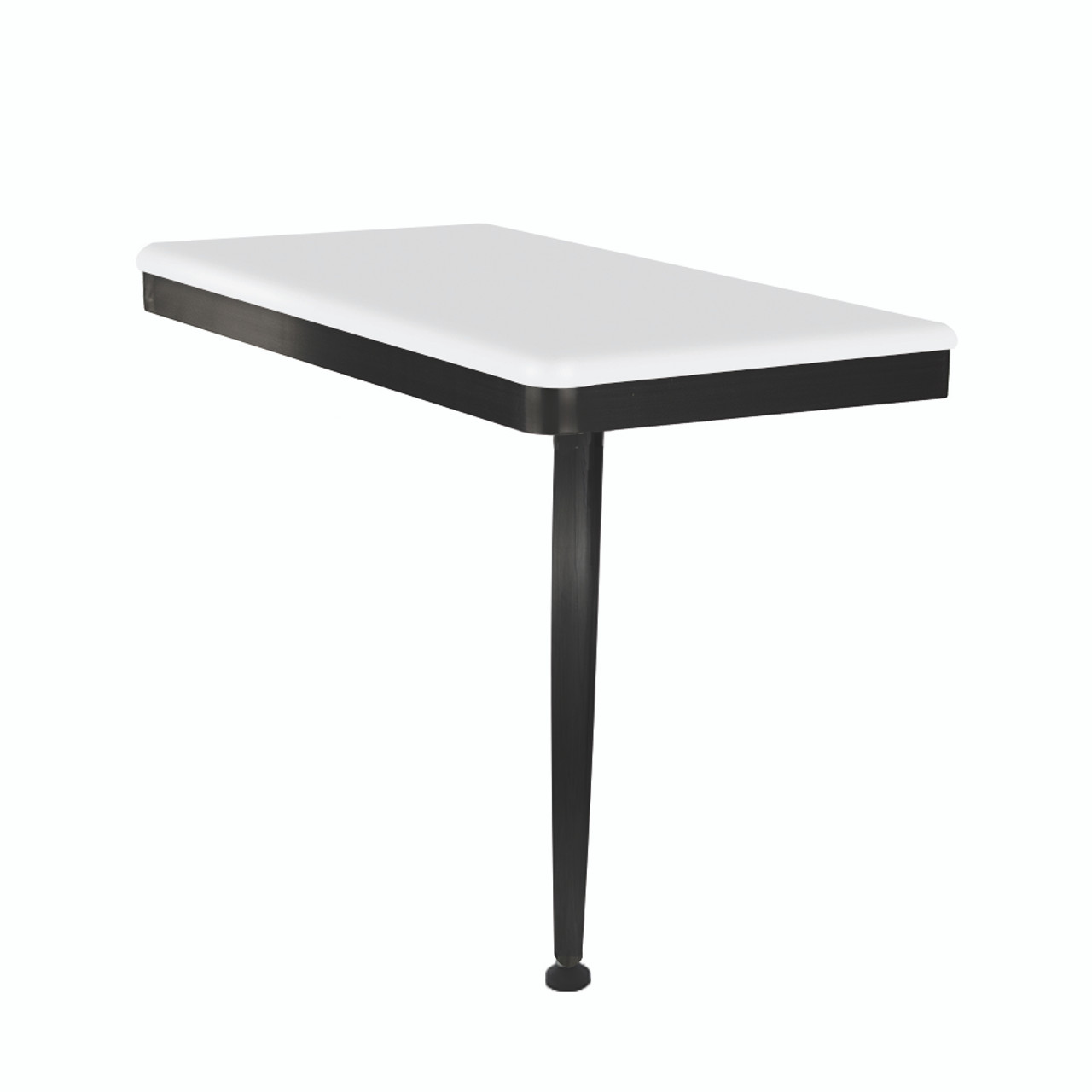 Transolid SSSL2412R-MB01 24in x 12in Right-Hand Shower Seat with PVD Coated Matte Black Frame and Leg