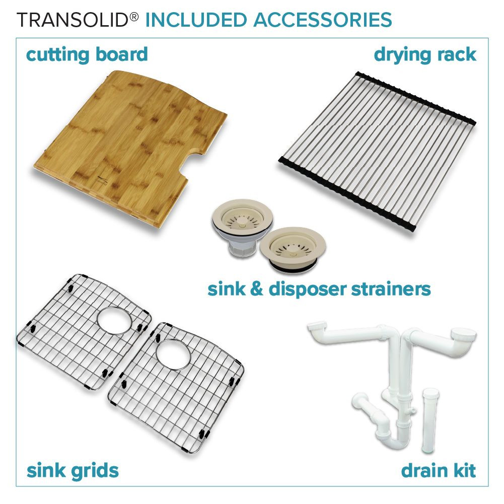 Aversa AUDE3219-16-KIT Aversa Radius All-In-One Undermount Kitchen Sink Kit