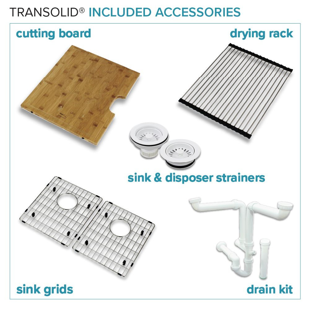 Radius RUDE3118-01-KIT Radius Radius All-In-One Undermount Kitchen Sink Kit