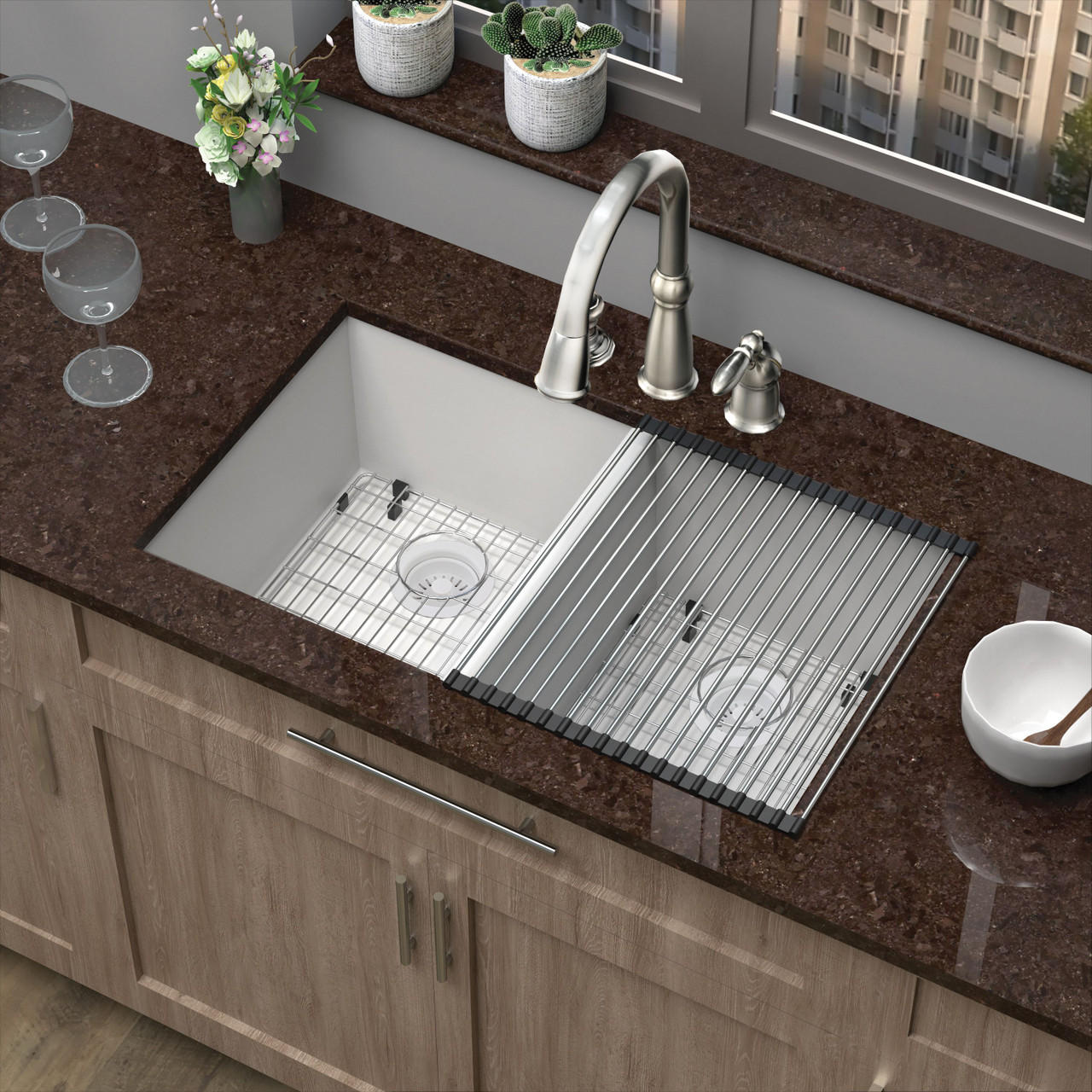 Radius RUDE3118-01-KIT Radius Radius All-In-One Undermount Kitchen Sink Kit