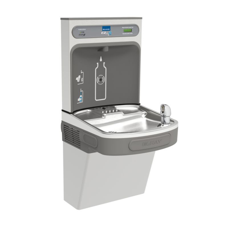 Filtered Bottle Filling Station with Single ADA Cooler in Stainless Steel