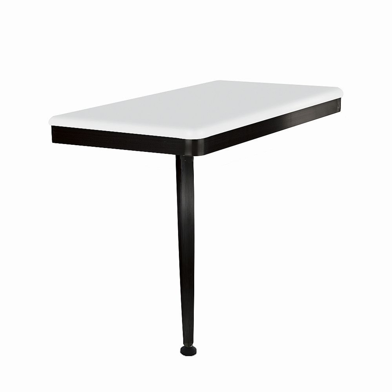 Transolid SSSL2412L-MB01 24in x 12in Left-Hand Shower Seat with PVD Coated Matte Black Frame and Leg