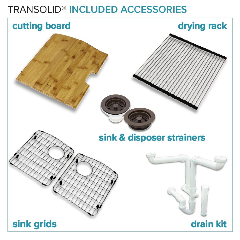 Aversa AUDE3219-12-KIT Aversa Radius All-In-One Undermount Kitchen Sink Kit