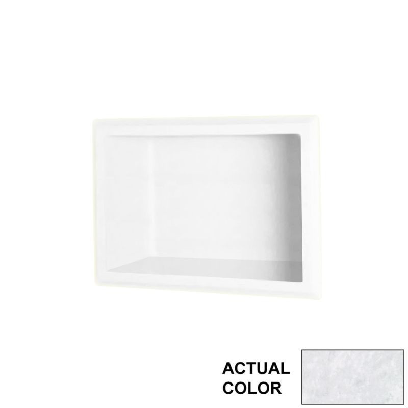 4.125-in D x 7.5-in W x 10.75-in H Solid Surface Soap Dish in Ice