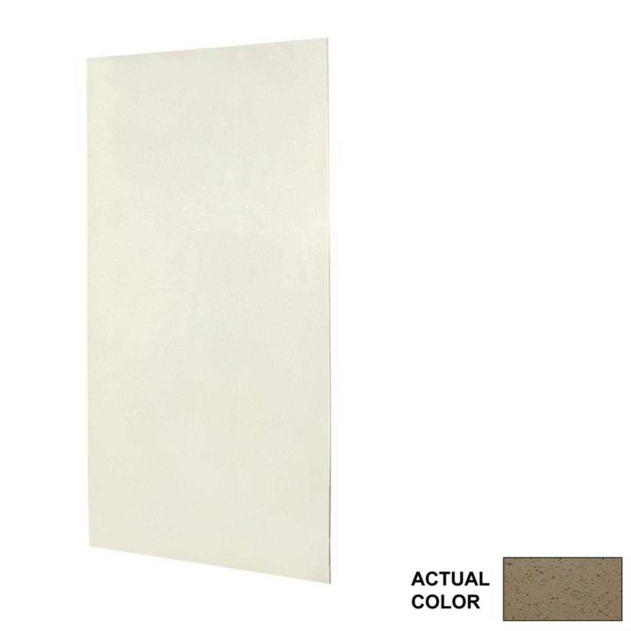 48-in W x 96-in H Solid Surface Shower Wall Panel in Caramel Glass