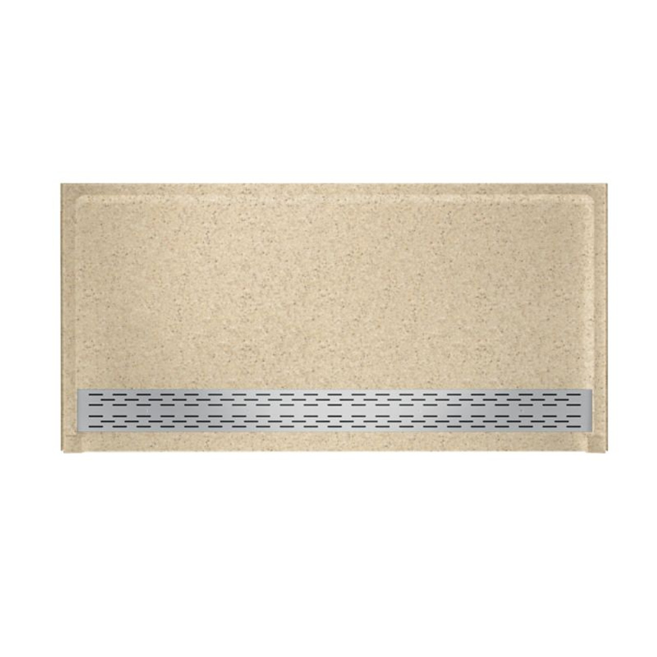 34-in D x 64-in W x 5.33-in H Solid Surface Shower Base in Bermuda Sand