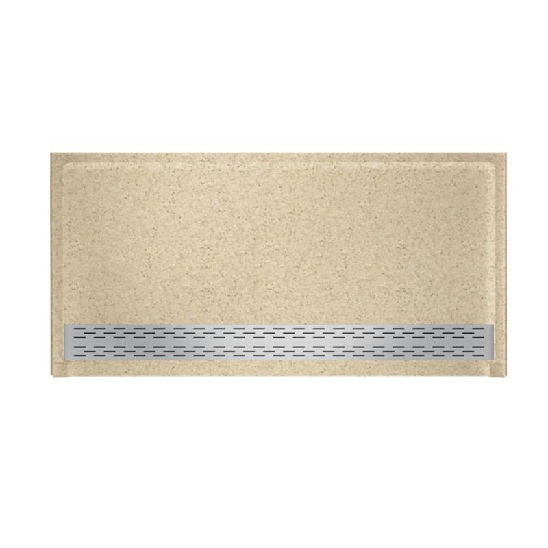 34-in D x 64-in W x 5.33-in H Solid Surface Shower Base in Bermuda Sand