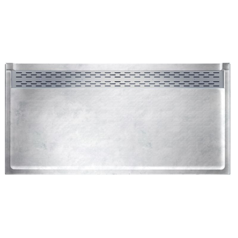 34-in D x 64-in W x 5.33-in H Solid Surface Shower Base in Ice