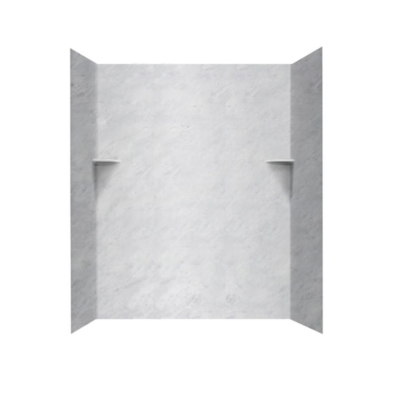 36-in D x 60-in W x 72-in H Solid Surface Shower Wall Surround in Ice