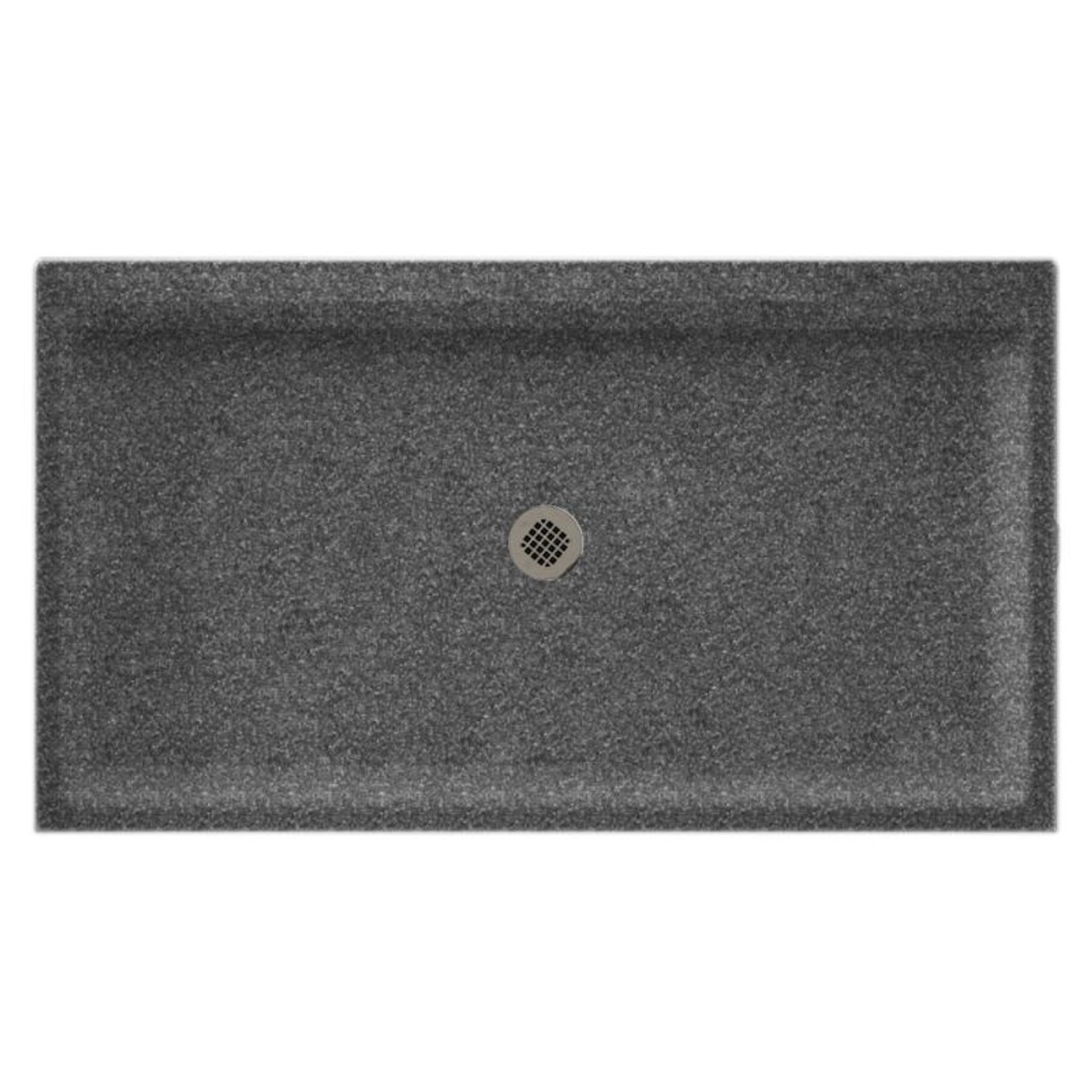 60.375-in W x 32.188-in D x 5.5-in H Solid Surface Shower Base in Night Sky