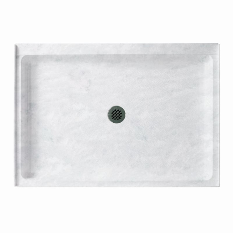 48.375-in W x 34.188-in D x 5.5-in H Solid Surface Shower Base in Ice