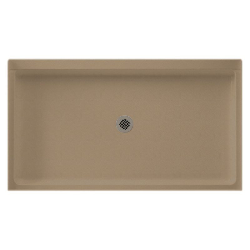 60.375-in D x 34.188-in W x 5.5-in H Solid Surface Shower Base in Barley