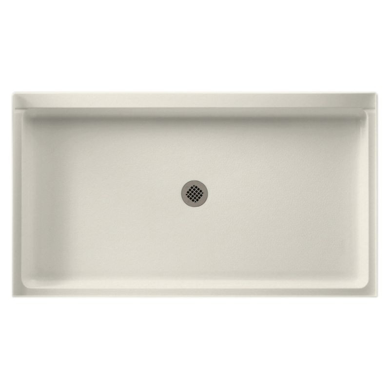 60.375-in D x 34.188-in W x 5.5-in H Solid Surface Shower Base in Glacier