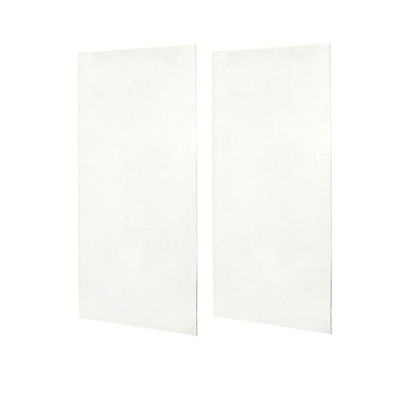 48-in W x 96-in H Solid Surface Shower Wall Panel in Tahiti White