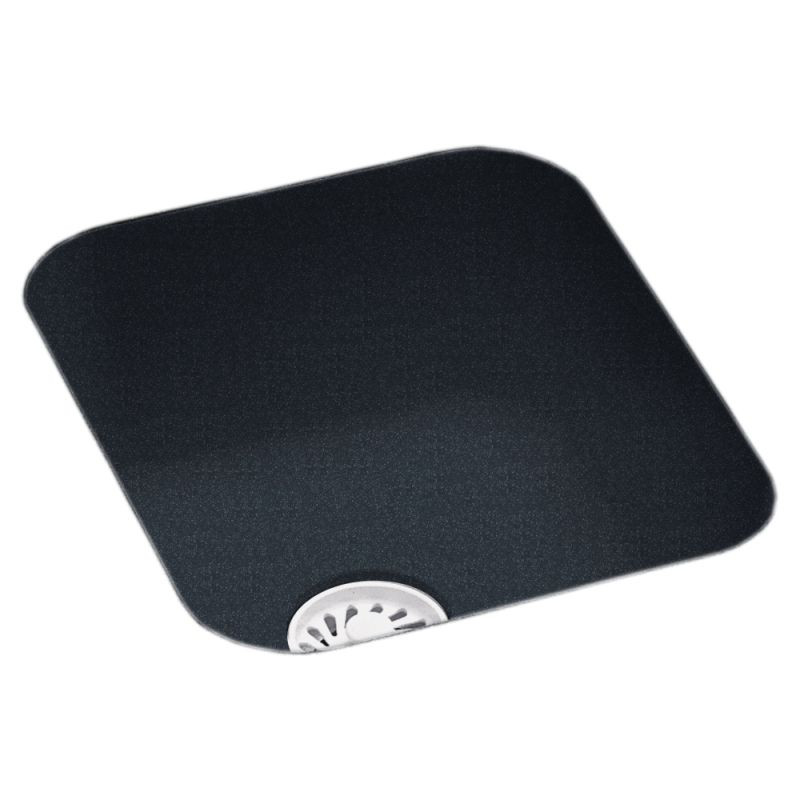 13.375-in D x 15.375-in W x 7-in H Solid Surface Undermount Bar Sink with 0-Hole in Black Galaxy