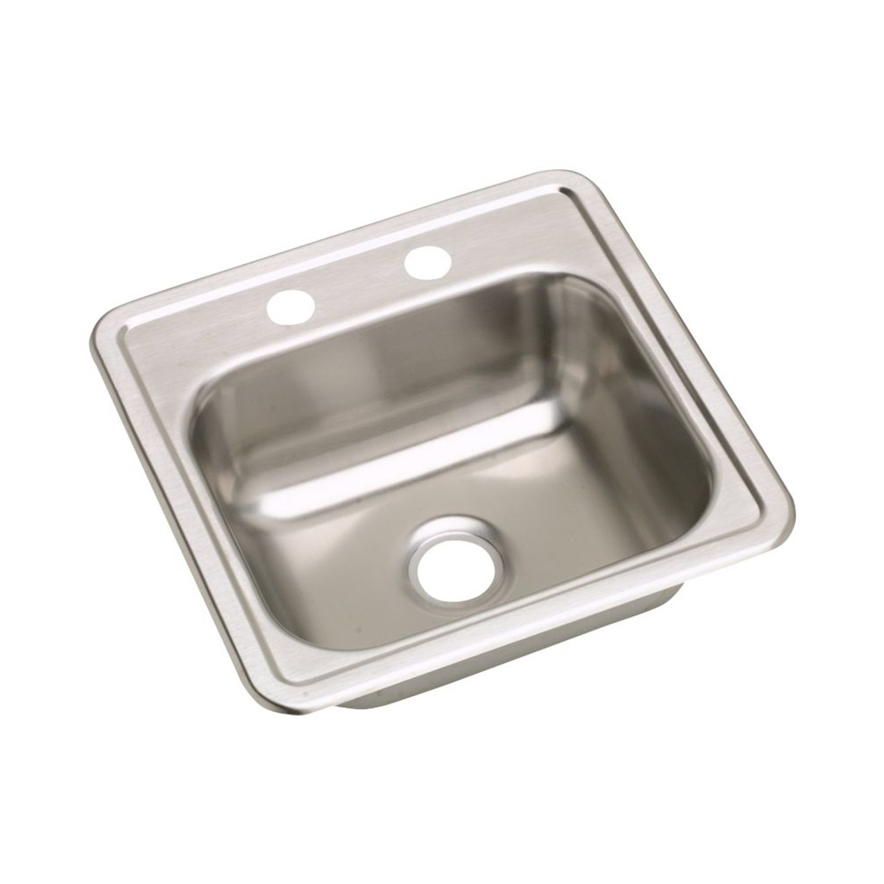 Dayton D115151 Stainless Steel Single Bowl Top Mount Bar Sink with Single Faucet Hole in Satin Dayton D115151 Stainless Steel Single Bowl Top Mount Bar Sink with Single Faucet Hole in Satin