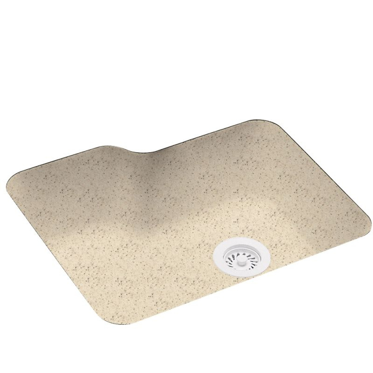 25-in D x 21.25-in W x 8.75-in H Solid Surface Undermount Single Bowl Kitchen Sink with 0-Hole in Tahiti Desert