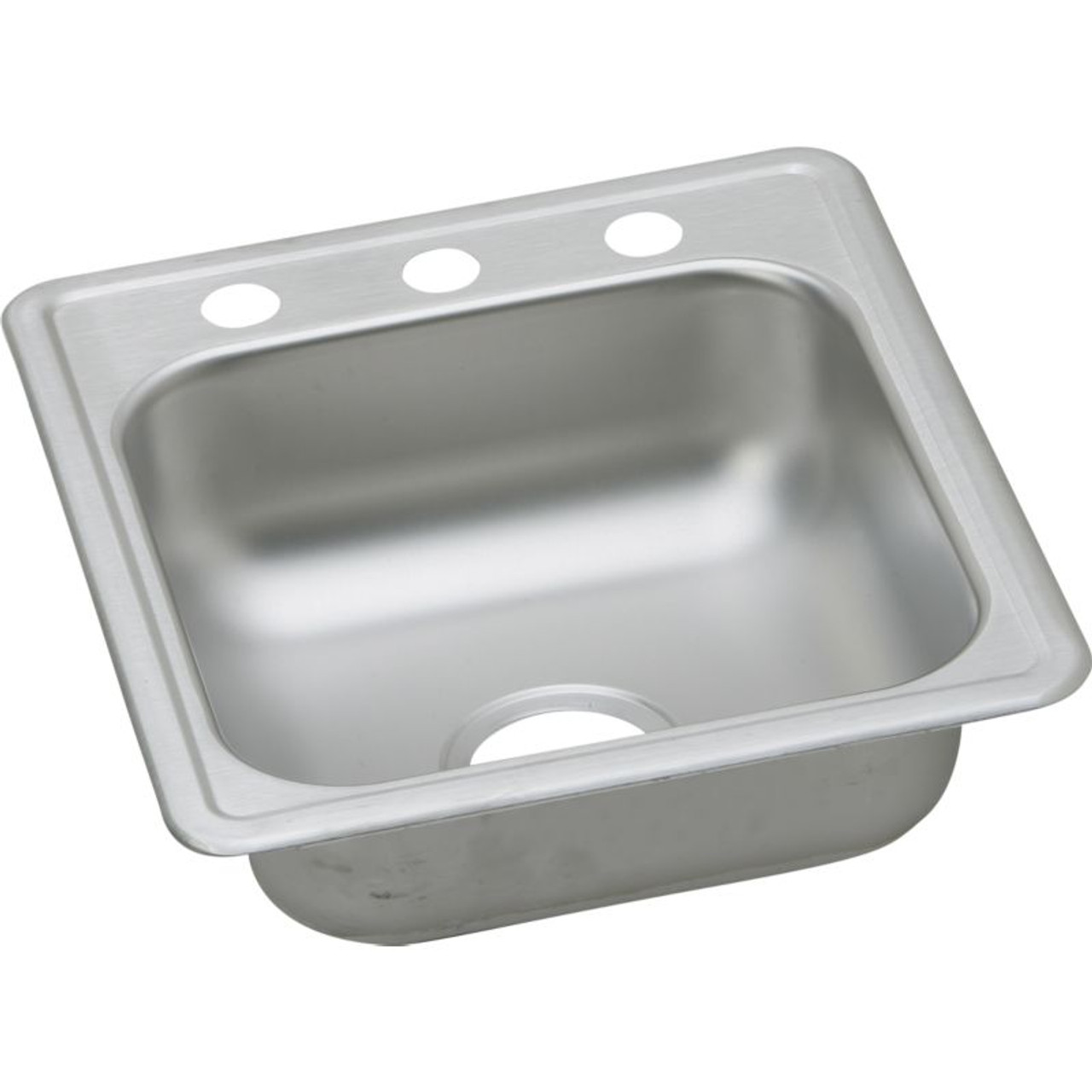 Dayton D117193 Stainless Steel Single Bowl Top Mount Bar Sink with 3 Faucet Holes in Satin Dayton D117193 Stainless Steel Single Bowl Top Mount Bar Sink with 3 Faucet Holes in Satin