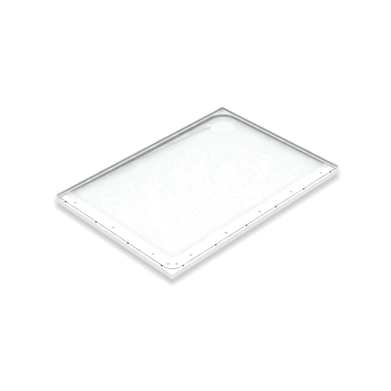 AKW Mullen 26072R 49-7/8-in x 34-7/8-in Right-Hand Corner Shower Base AKW Mullen 26072R 49-7/8-in x 34-7/8-in Right-Hand Corner Shower Base