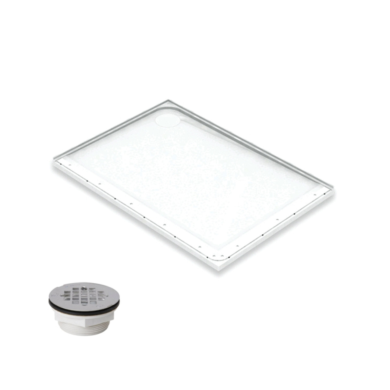 Mullen K26072L 49-7/8-in x 34-7/8-in Left-Hand Shower Base with Drain Mullen K26072L 49-7/8-in x 34-7/8-in Left-Hand Shower Base with Drain