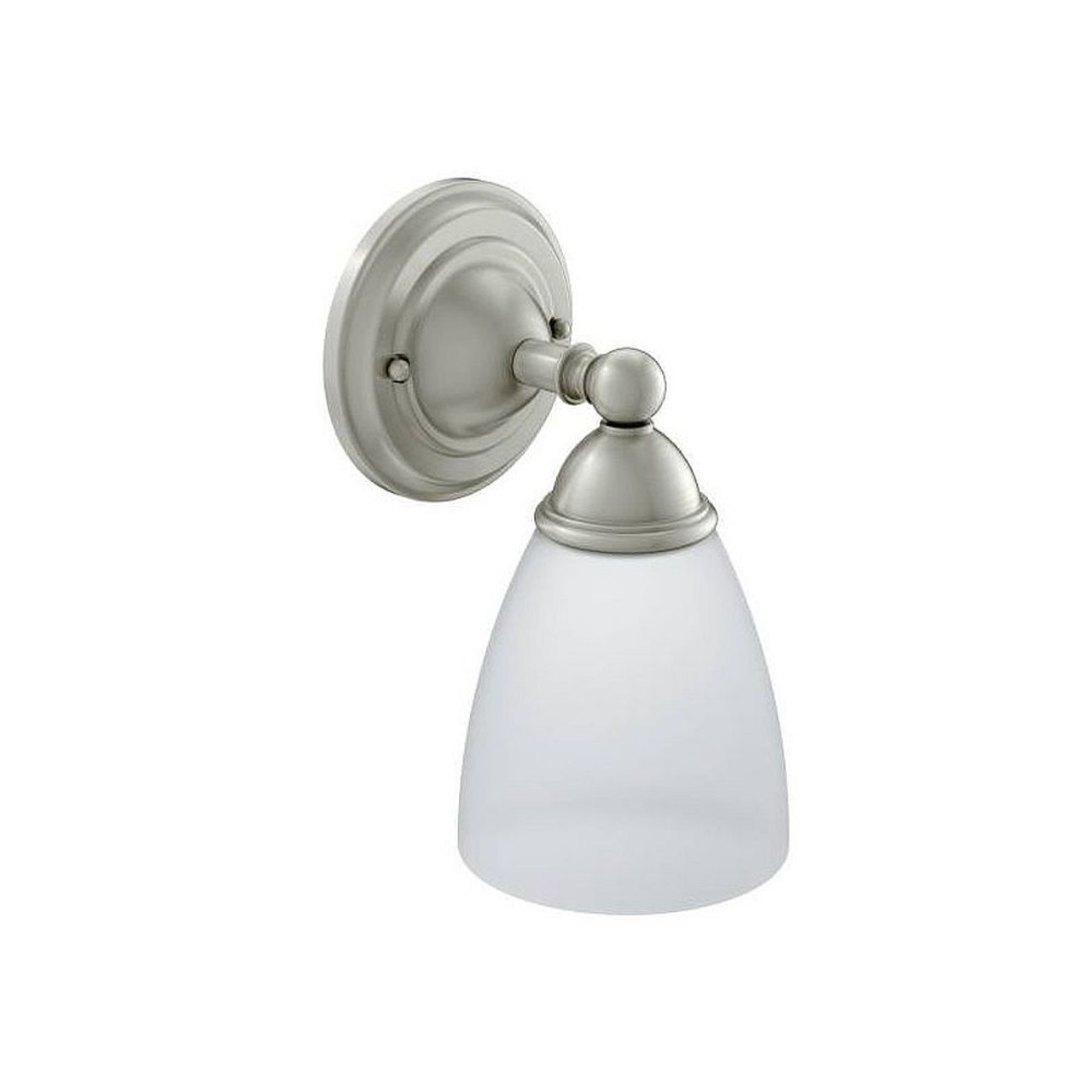 Creative Specialties YB2261BN Single Light Bathroom Sconce with Frosted Shade in Brushed Nickel Creative Specialties YB2261BN Single Light Bathroom Sconce with Frosted Shade in Brushed Nickel