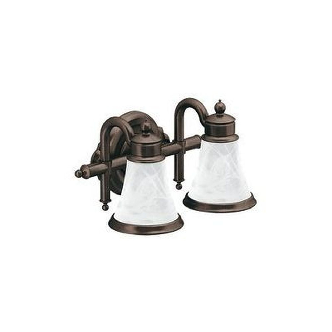 14in Wide 2 Light Bathroom Fixture in Oil Rubbed Bronze 14in Wide 2 Light Bathroom Fixture in Oil Rubbed Bronze