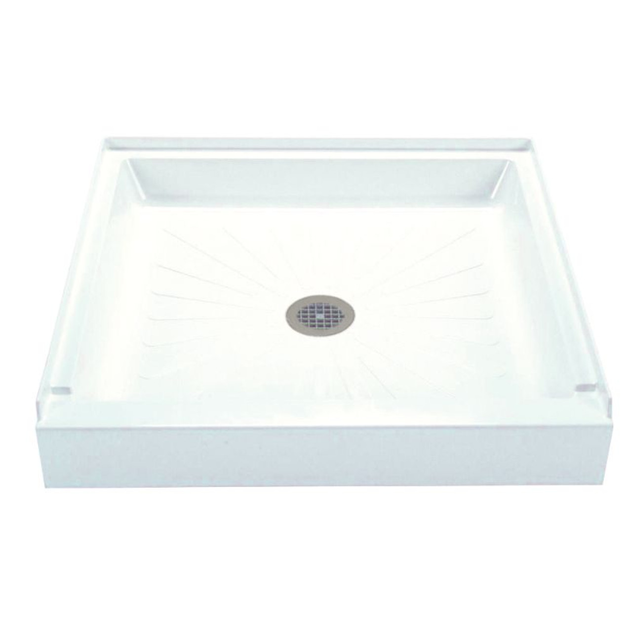 42-in L x 42-in W x 4.5-in H Shower Base in White 42-in L x 42-in W x 4.5-in H Shower Base in White