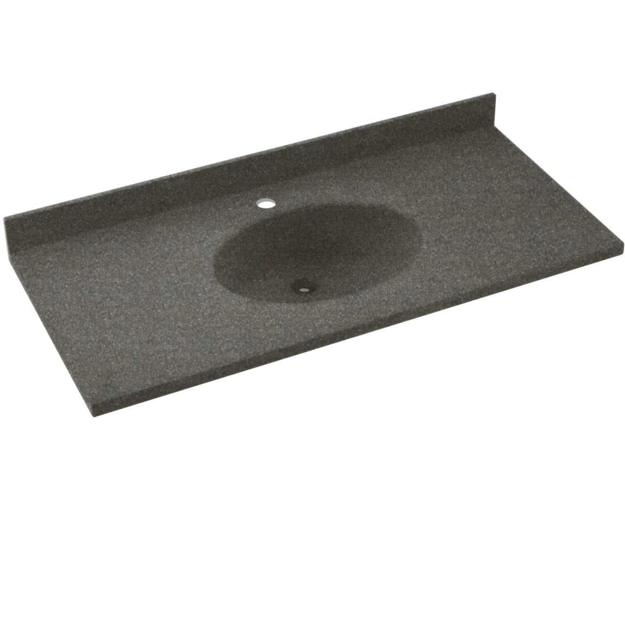 Swan CH1B2261-012 Solid Surface 61-in x 22-in Integral Single Sink Bathroom Vanity Top in Night Sky