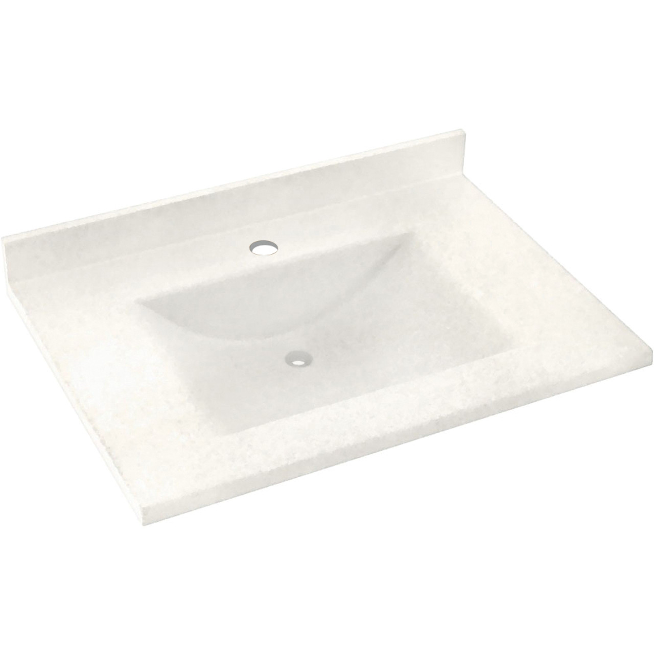 Composite 31-in x 22-in Integral Single Sink Bathroom Vanity Top in Tahiti Ivory