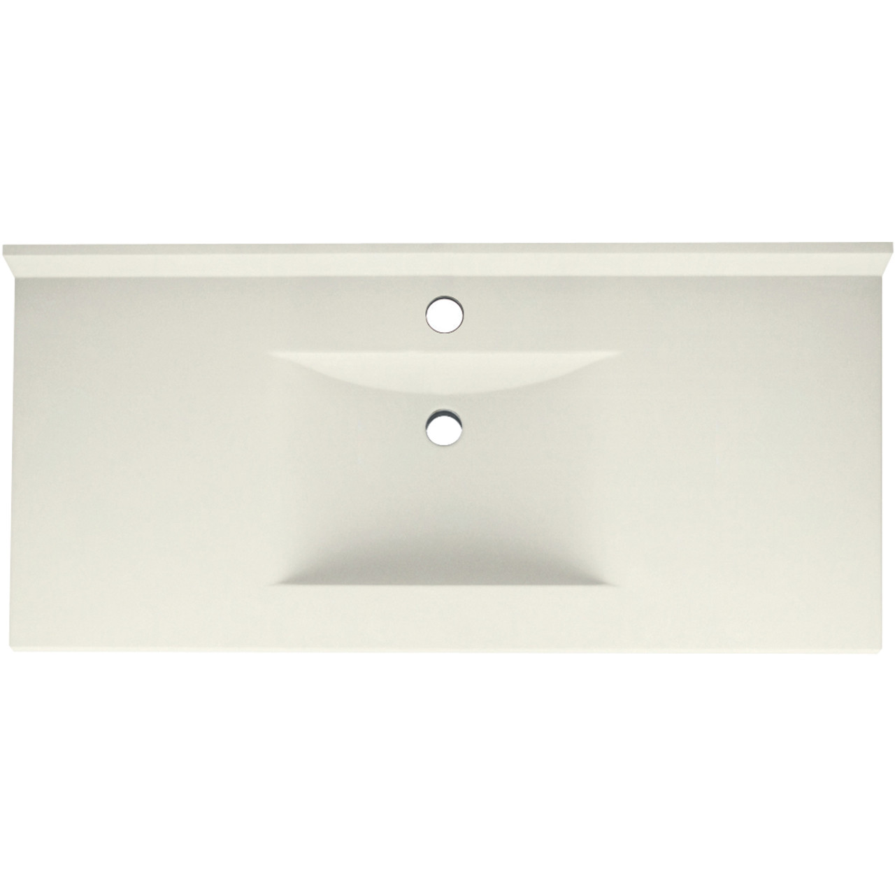 Composite 43-in x 22-in Integral Single Sink Bathroom Vanity Top in Bisque