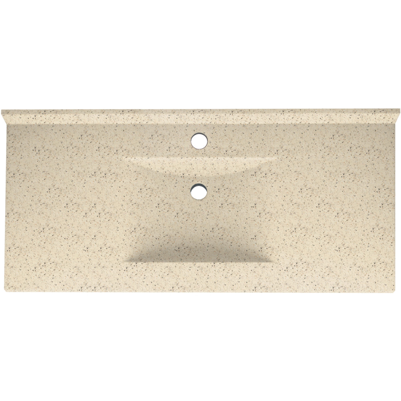 Composite 43-in x 22-in Integral Single Sink Bathroom Vanity Top in Tahiti Desert