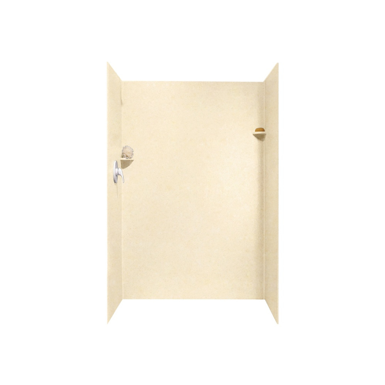 72-in x 32-in x 48-in Swanstone Shower Wall Surround Side and Back Panels in Tahiti Terra