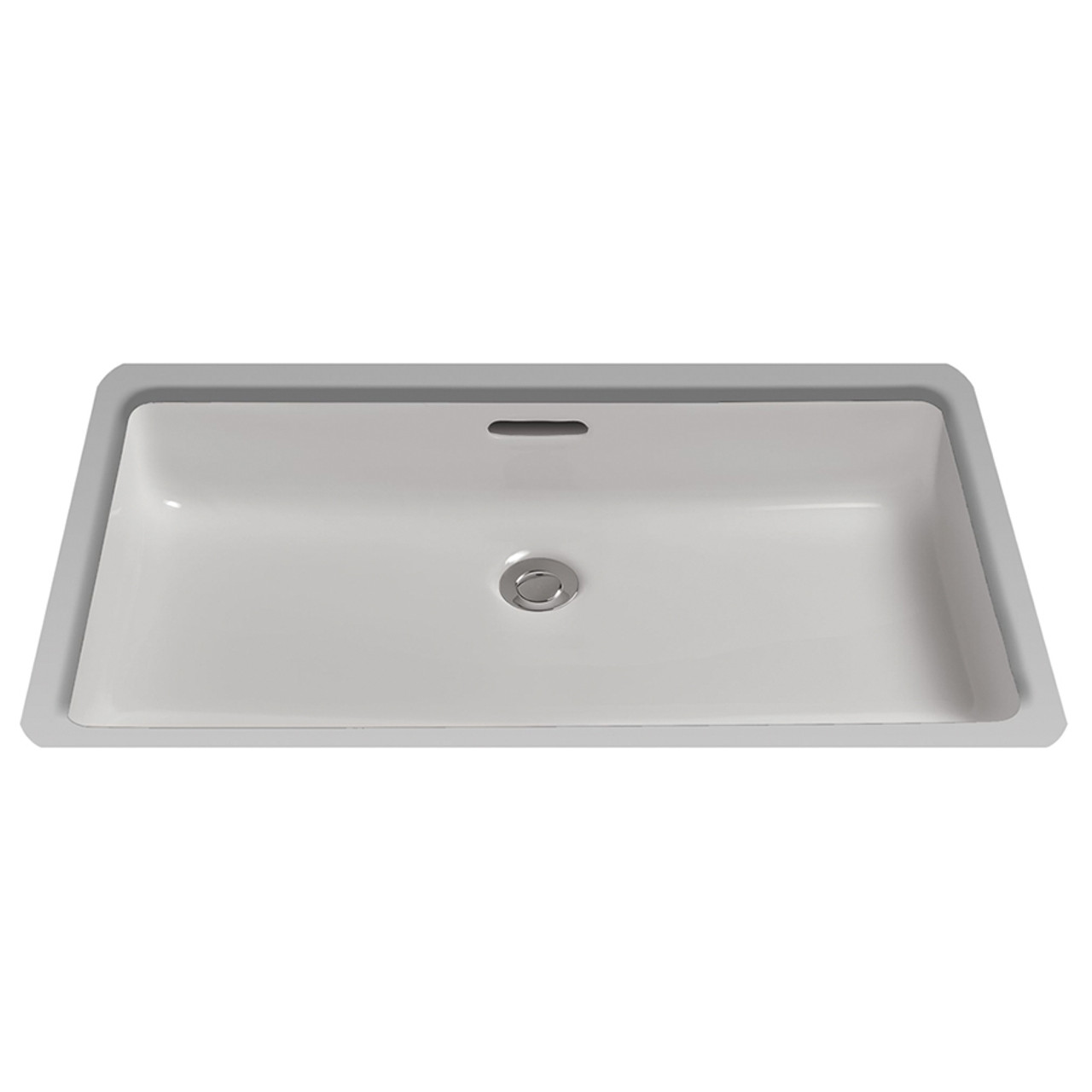 20-1/2-in Undermount Bathroom Sink with Overflow and SanaGloss Ceramic Glaze in Cotton 20-1/2-in Undermount Bathroom Sink with Overflow and SanaGloss Ceramic Glaze in Cotton