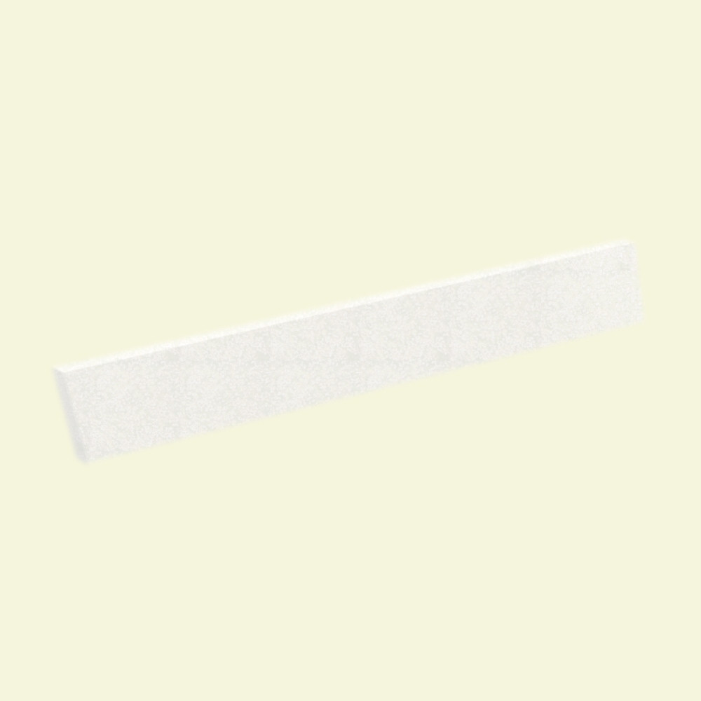 stone 3-in H x 19-in L Bathroom Side Splash in White