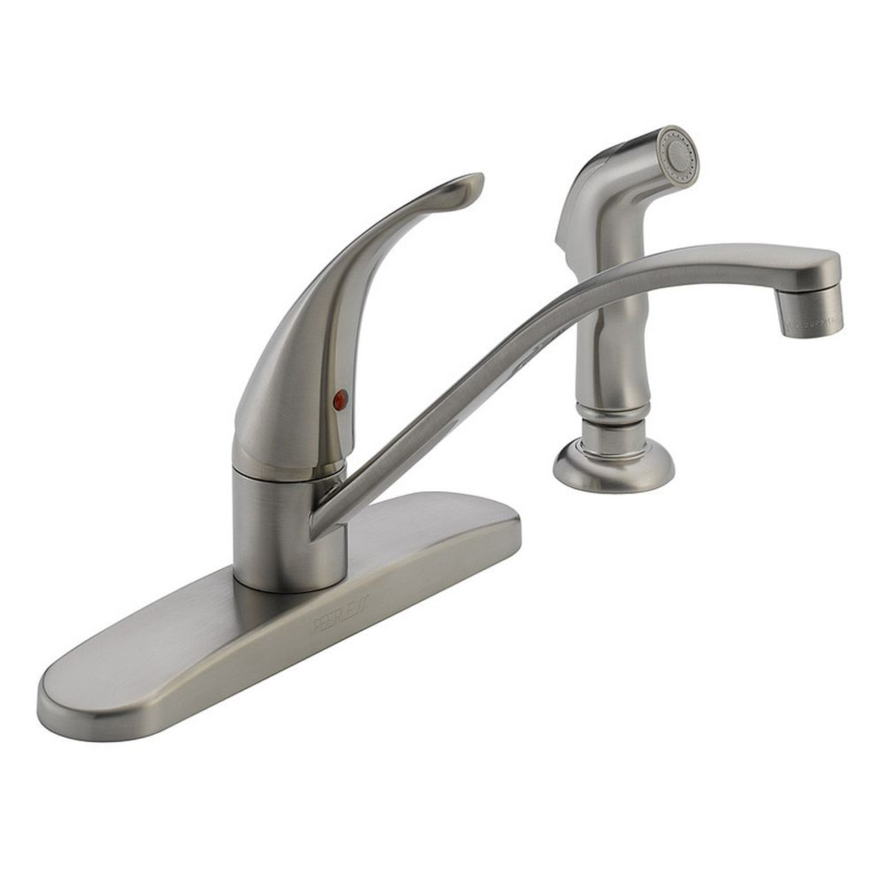 Widespread Kitchen Faucet and Side Spray in Stainless Steel Widespread Kitchen Faucet and Side Spray in Stainless Steel