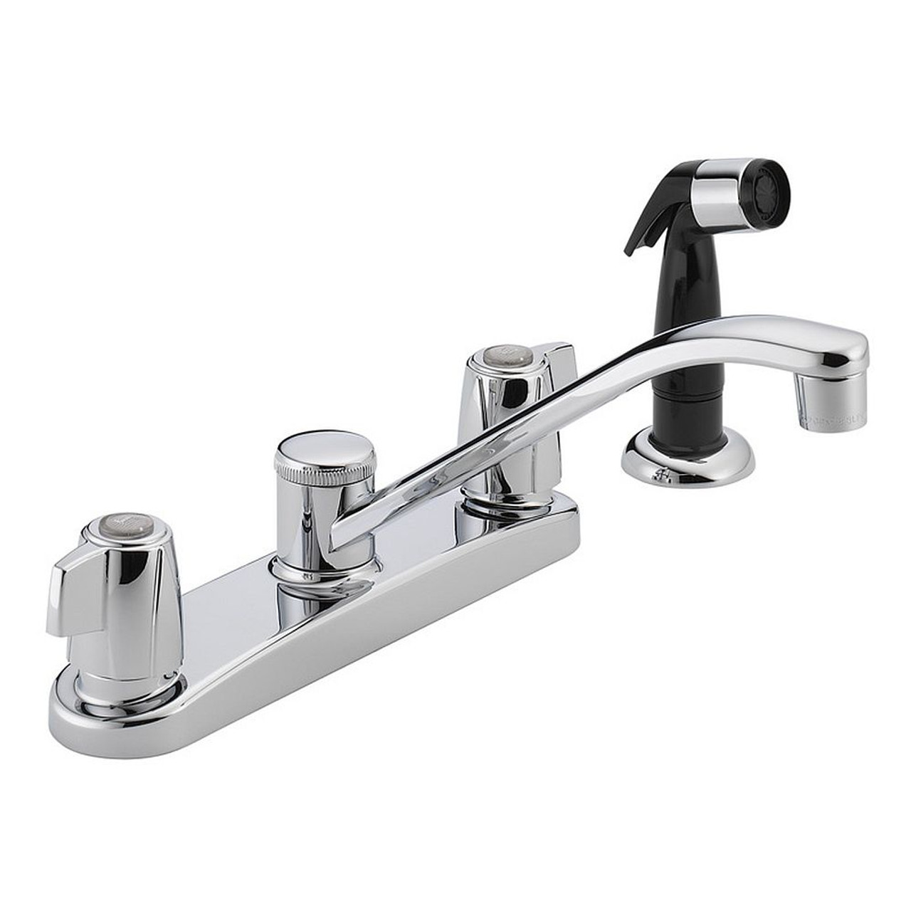 P226LF Widespread Kitchen Faucet and Side Spray in Polished Chrome P226LF Widespread Kitchen Faucet and Side Spray in Polished Chrome