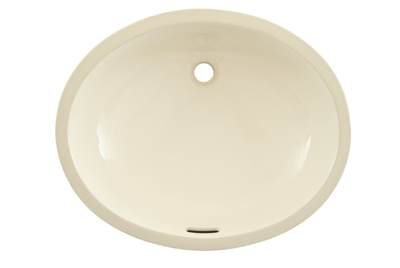 19-in Undermount Bathroom Sink with Overflow in Sedona Beige