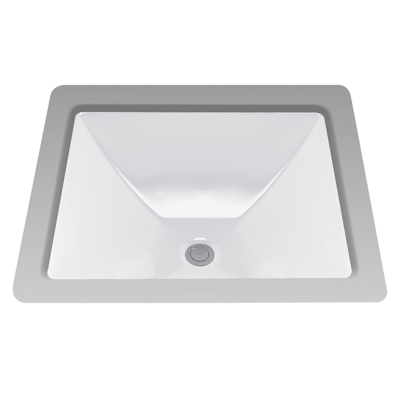 19-in Undermount Bathroom Sink with Overflow and SanaGloss in Colonial White