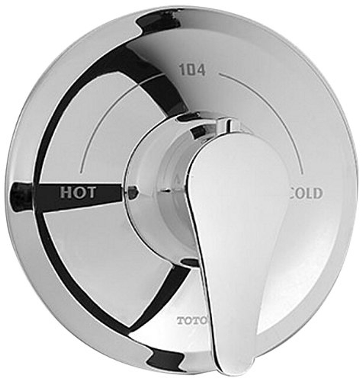 Thermostatic Mixing Valve Trim in Polished Nickel