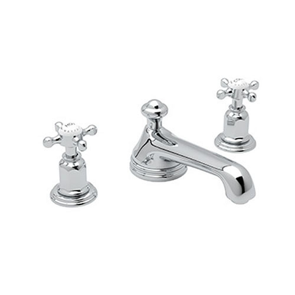 Rohl U.3706X-APC-2 Widespread Bathroom Faucet and Pop-Up Drain in Polished Chrome