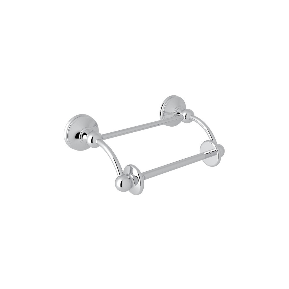 Rohl U.6648APC Double Post Toilet Paper Holder in Polished Chrome