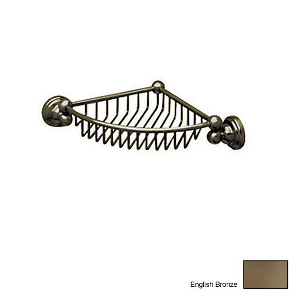 Wall Mounted Corner Basket in English Bronze