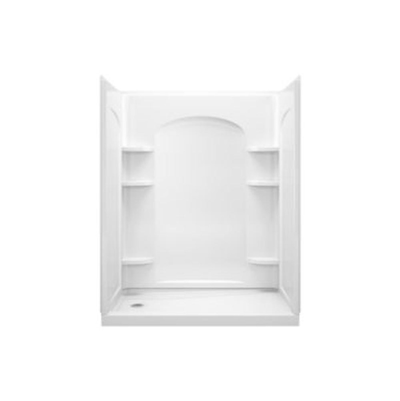 Sterling 72180110-0 72.5-in x 32-in x 60-in Vikrell Wall and Floor 4-Piece Alcove Shower Kit in White Sterling 72180110-0 72.5-in x 32-in x 60-in Vikrell Wall and Floor 4-Piece Alcove Shower Kit in White