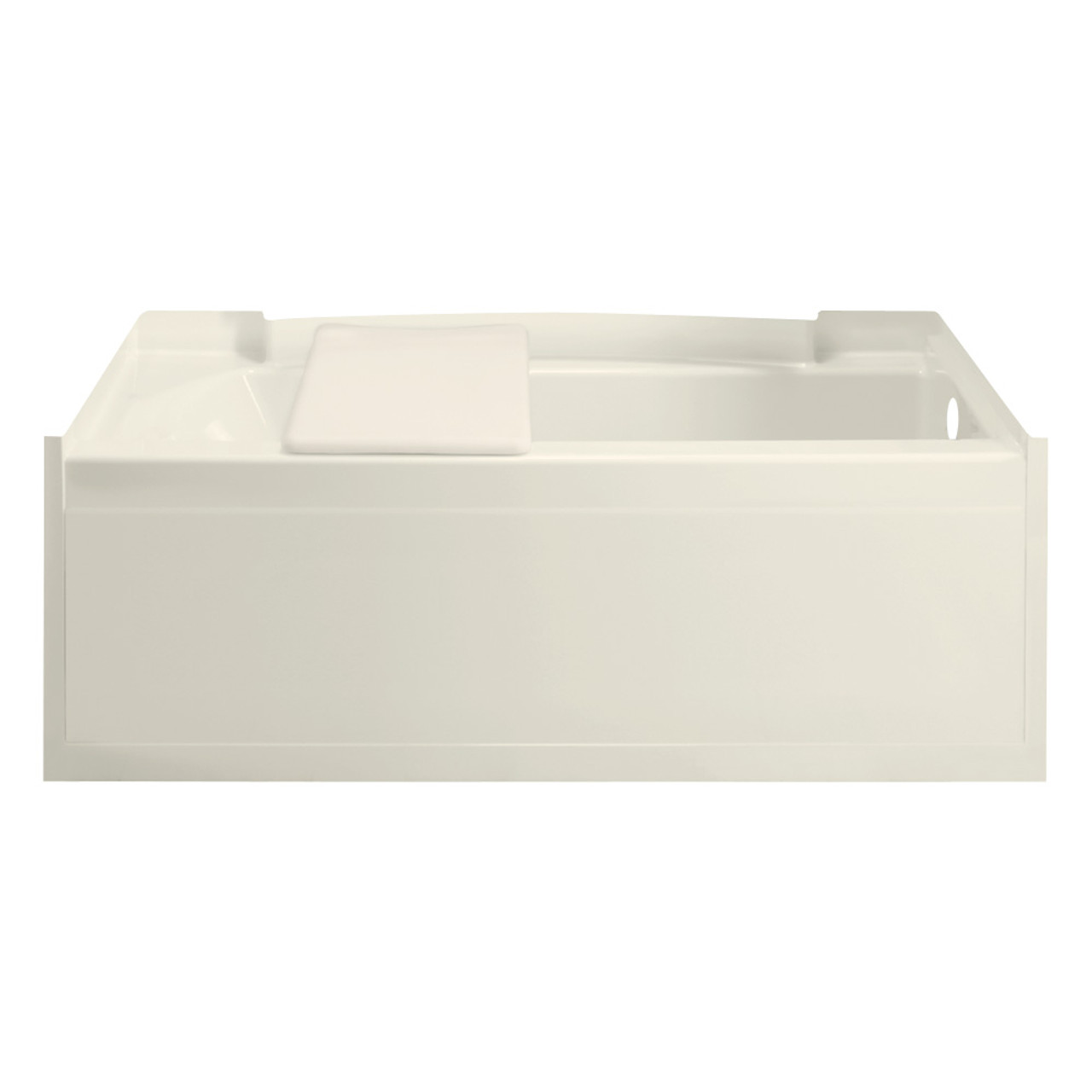 15-in x 33.25-in x 60-in Vikrell Rectangular Alcove Bathtub with Right-Hand Drain in Biscuit 15-in x 33.25-in x 60-in Vikrell Rectangular Alcove Bathtub with Right-Hand Drain in Biscuit